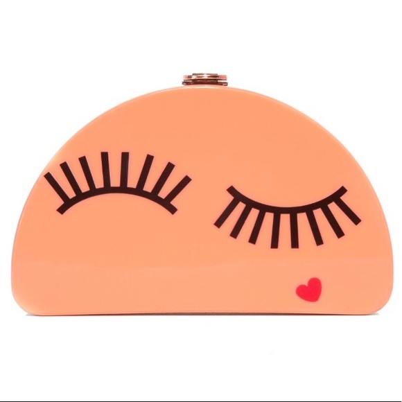 Milly Handbags - MILLY Solid Eyelash 1/2 Moon Clutch